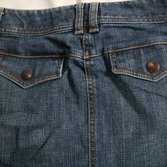 ANN TAYLOR LOFT Washed Denim Skirt Petite Size 0P - Picture 6 of 6